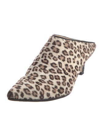 Stuart Weitzman Ponyhair Animal Print Mules