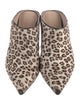 Stuart Weitzman Ponyhair Animal Print Mules