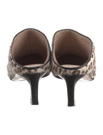 Stuart Weitzman Ponyhair Animal Print Mules
