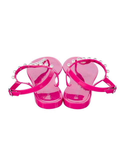 Stuart Weitzman Rubber Studded Accents T-Strap Sandals