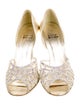 Stuart Weitzman Leather Mesh Accents D'Orsay Pumps