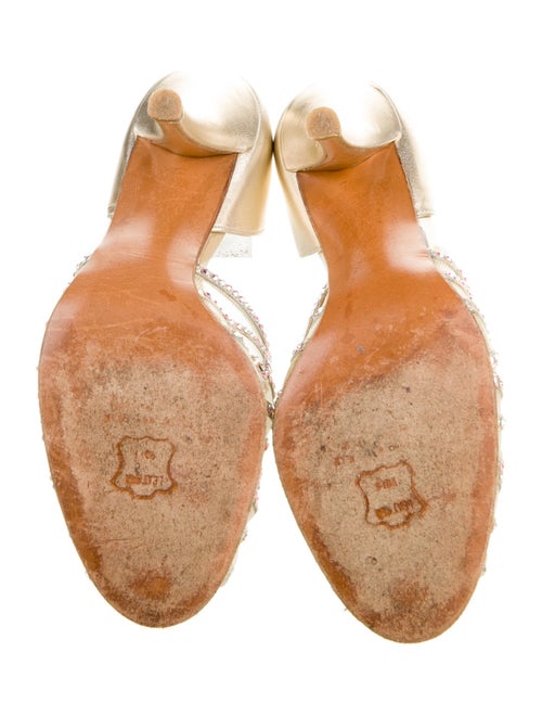 Stuart Weitzman Leather Mesh Accents D'Orsay Pumps