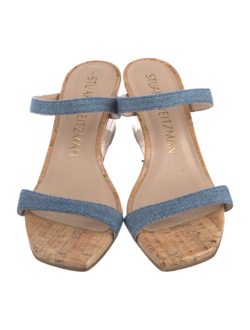 Stuart Weitzman Denim Slides
