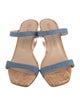 Stuart Weitzman Denim Slides
