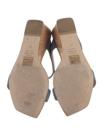 Stuart Weitzman Denim Slides