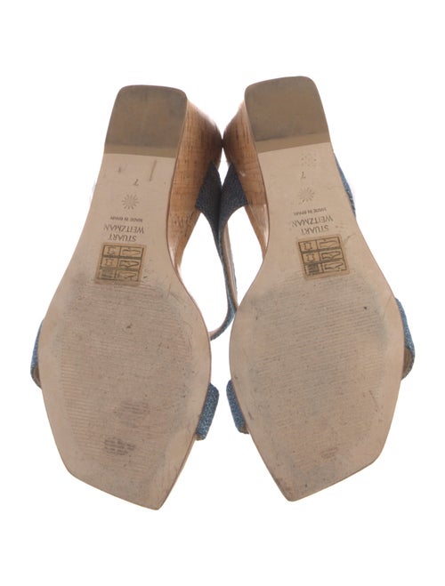 Stuart Weitzman Denim Slides