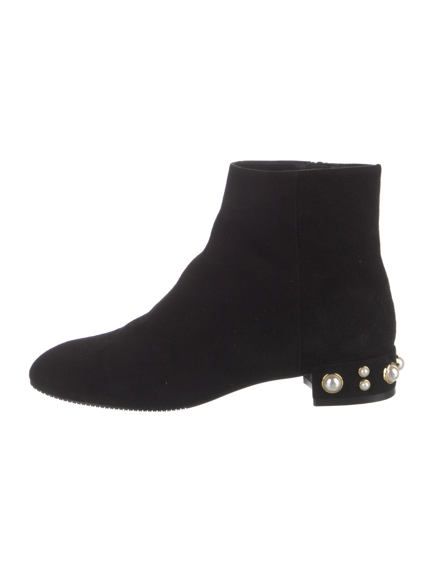 Stuart Weitzman Suede Beaded Accents Boots