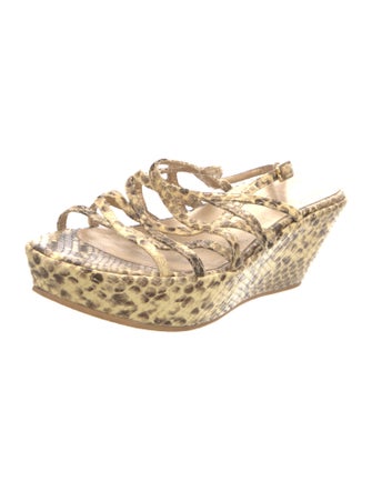 Stuart Weitzman Snakeskin Animal Print Espadrilles