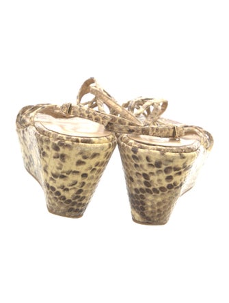 Stuart Weitzman Snakeskin Animal Print Espadrilles