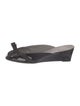 Stuart Weitzman Patent Leather Bow Accents Mules