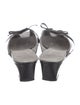 Stuart Weitzman Patent Leather Bow Accents Mules