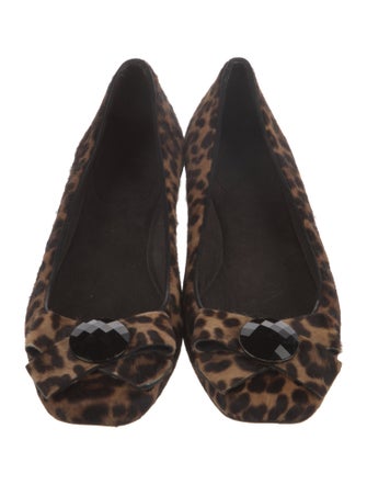 Stuart Weitzman Ponyhair Printed Flats