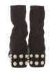 Stuart Weitzman Suede Studded Accents Sock Boots