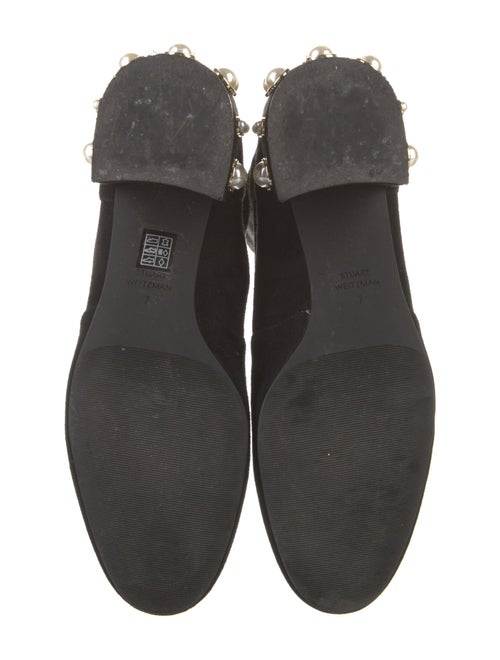 Stuart Weitzman Suede Studded Accents Sock Boots