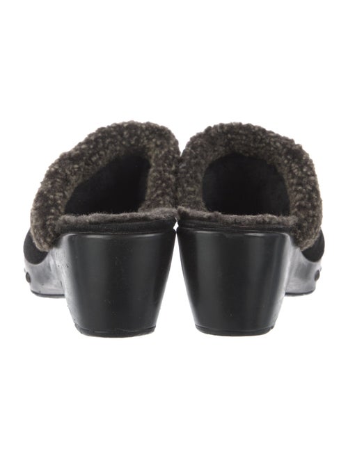 Stuart Weitzman Suede Studded Accents Mules