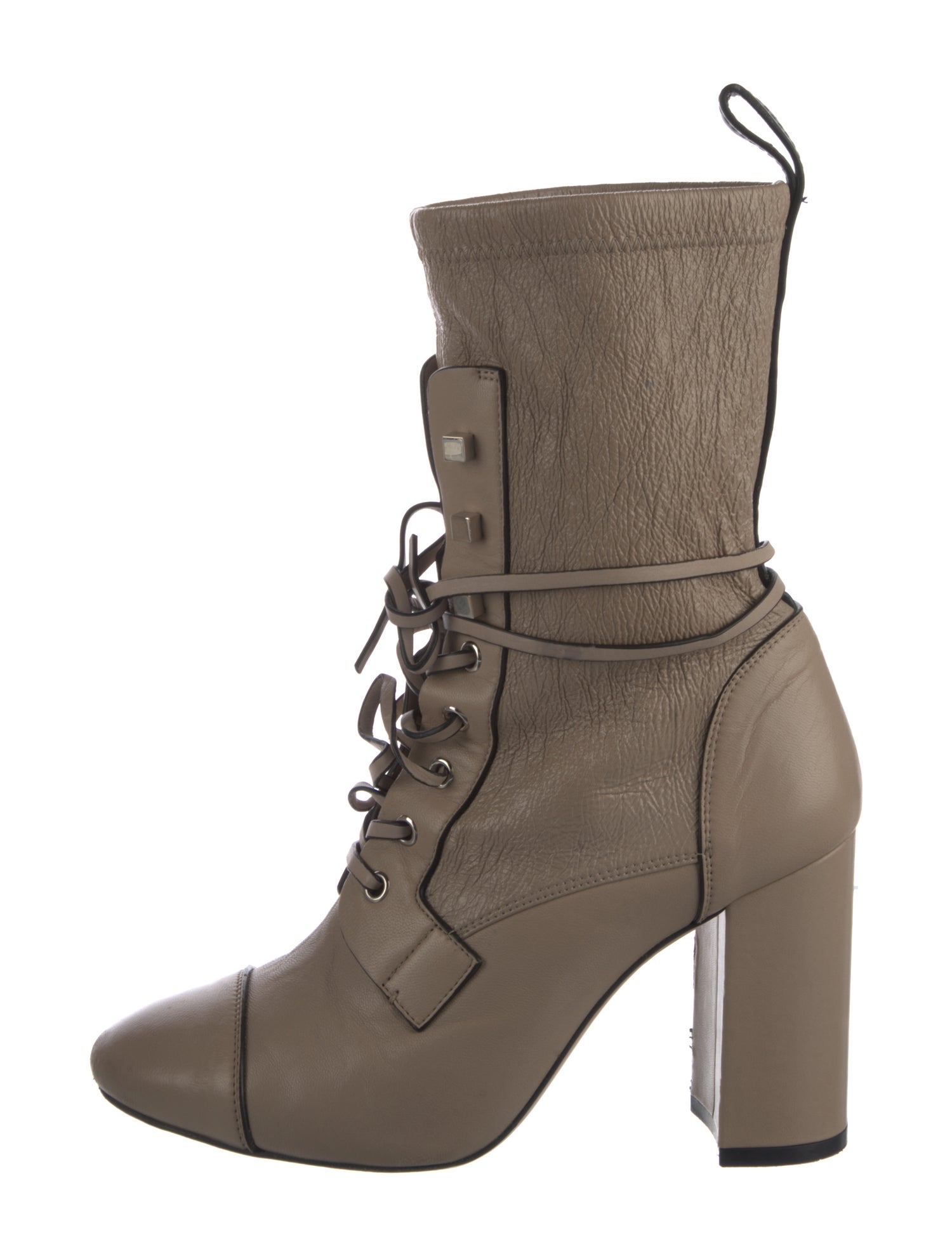 Stuart Weitzman Leather Lace-Up Boots