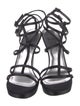 Stuart Weitzman Satin Crystal Embellishments Gladiator Sandals