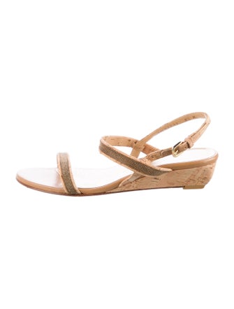 Stuart Weitzman Studded Accents Slingback Sandals