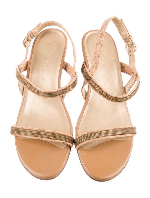 Stuart Weitzman Studded Accents Slingback Sandals