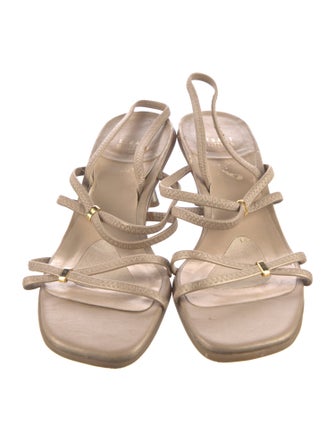 Stuart Weitzman Leather Slingback Sandals