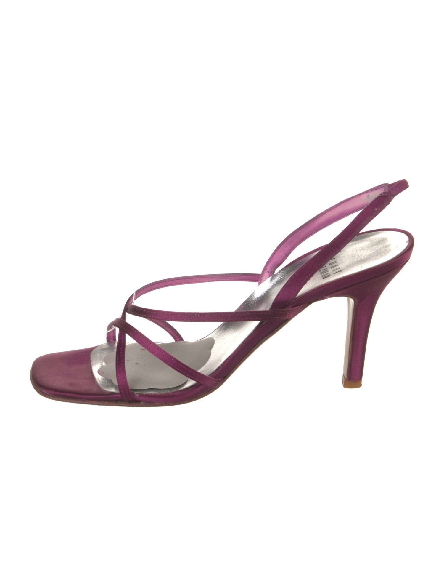 Stuart Weitzman Satin Slingback Sandals