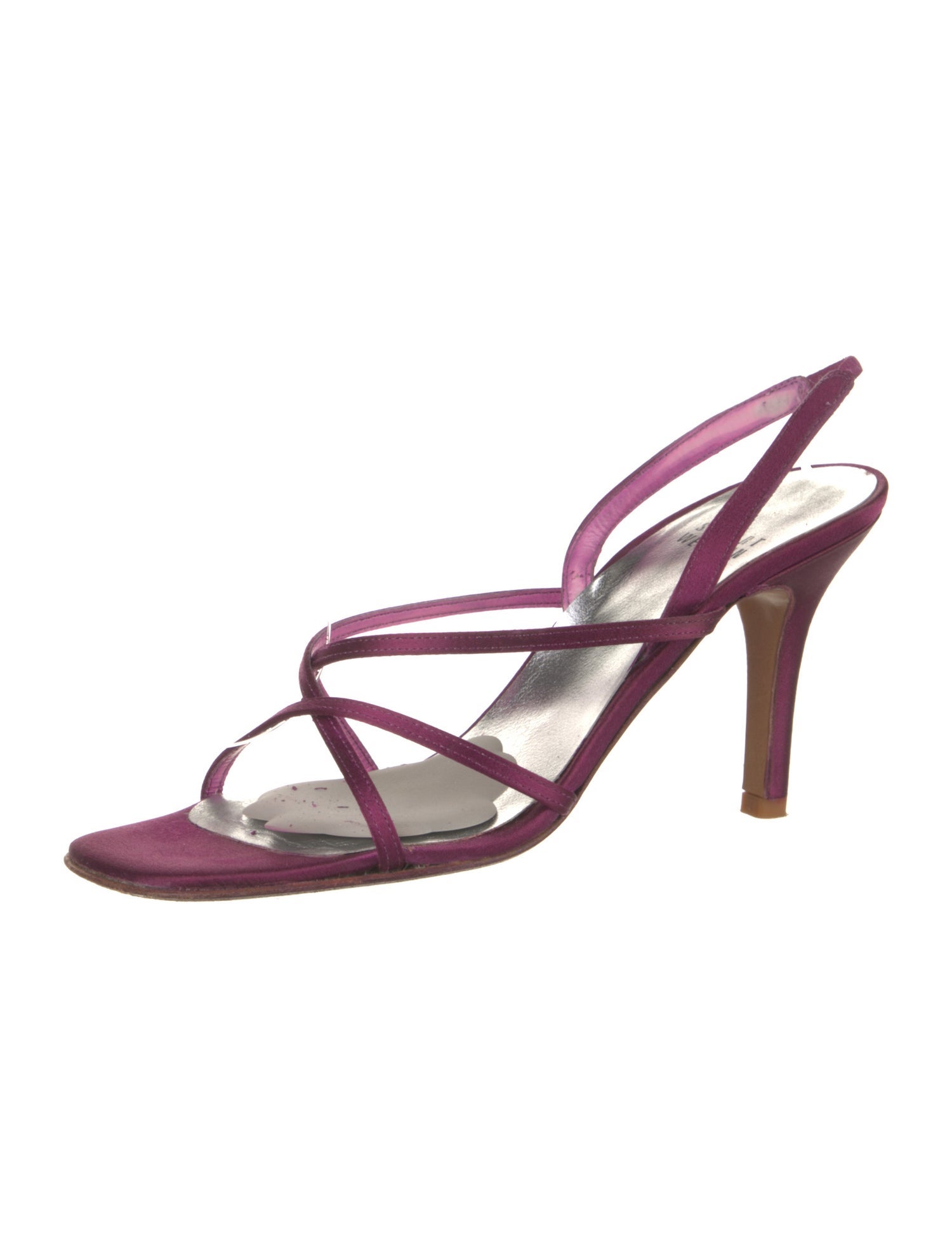 Stuart Weitzman Satin Slingback Sandals