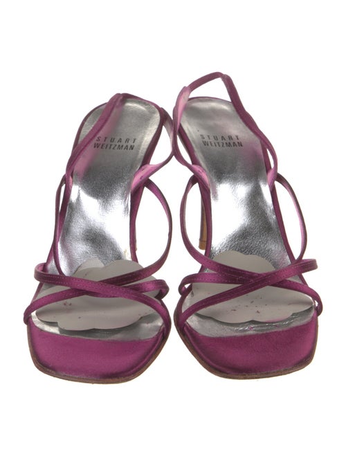 Stuart Weitzman Satin Slingback Sandals