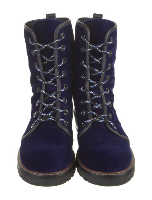 Stuart Weitzman Velvet Combat Boots