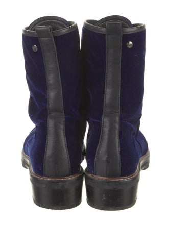 Stuart Weitzman Velvet Combat Boots