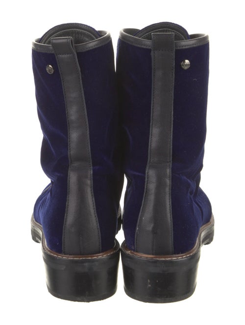 Stuart Weitzman Velvet Combat Boots