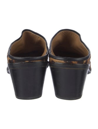 Stuart Weitzman Ponyhair Animal Print Mules