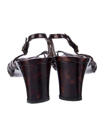 Stuart Weitzman Patent Leather Slingback Sandals