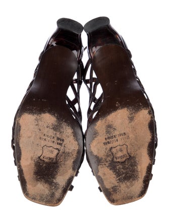 Stuart Weitzman Patent Leather Slingback Sandals