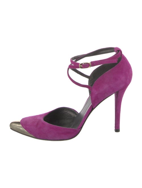 Stuart Weitzman Suede Printed D'Orsay Pumps