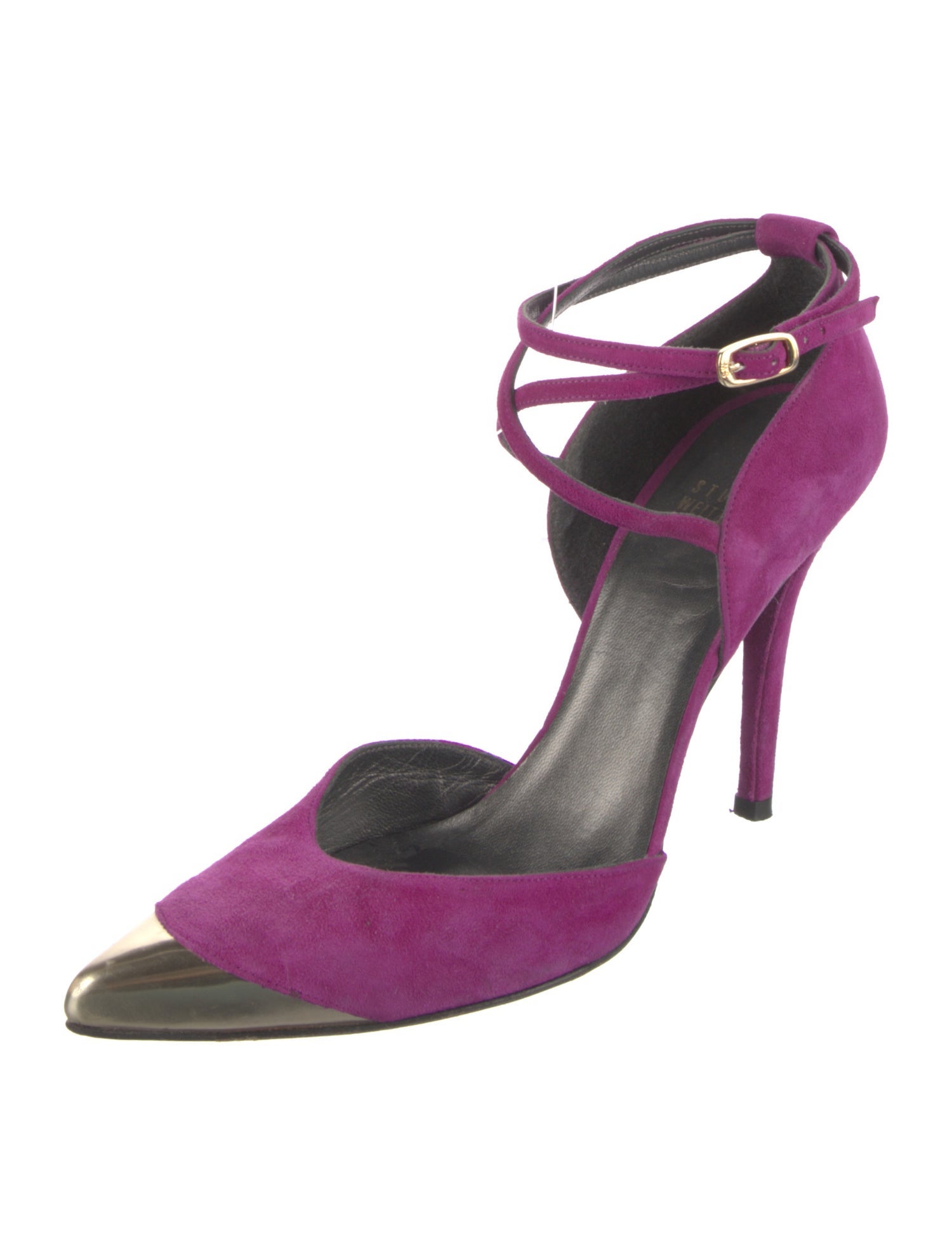 Stuart Weitzman Suede Printed D'Orsay Pumps