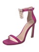 Stuart Weitzman Satin Crystal Embellishments Sandals