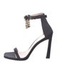 Stuart Weitzman Satin Crystal Embellishments Sandals