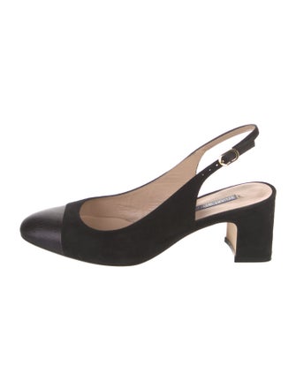 Stuart Weitzman Suede Slingback Pumps