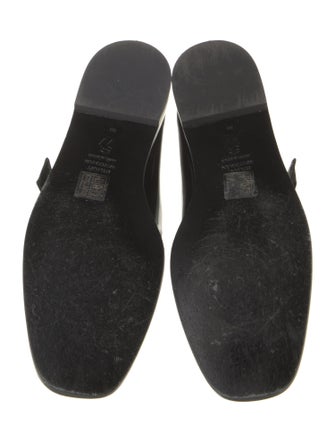 Stuart Weitzman Patent Leather Crystal Embellishments Mary Jane Flats