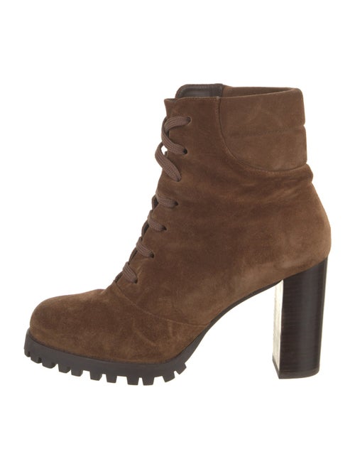 Stuart Weitzman Suede Lace-Up Boots