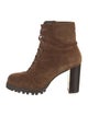 Stuart Weitzman Suede Lace-Up Boots