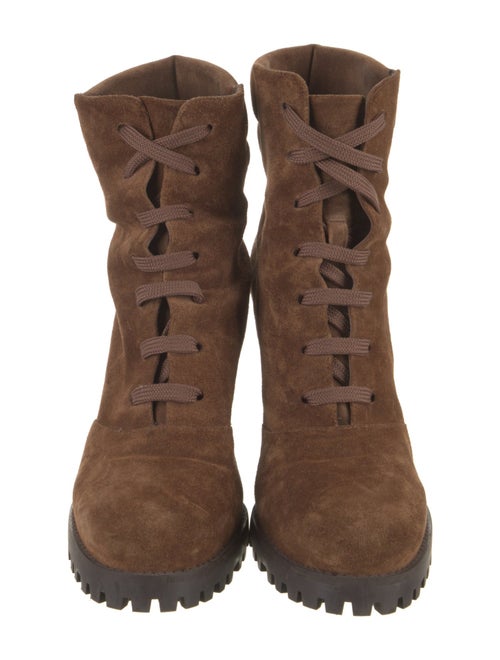 Stuart Weitzman Suede Lace-Up Boots