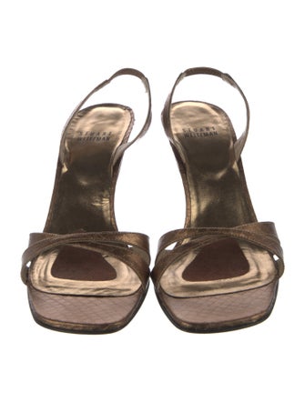 Stuart Weitzman Leather Slingback Sandals