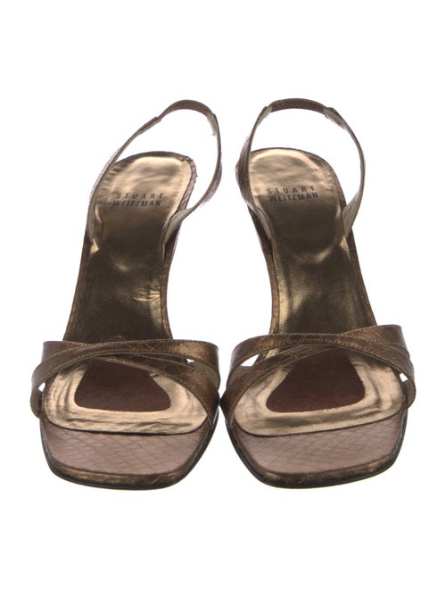 Stuart Weitzman Leather Slingback Sandals