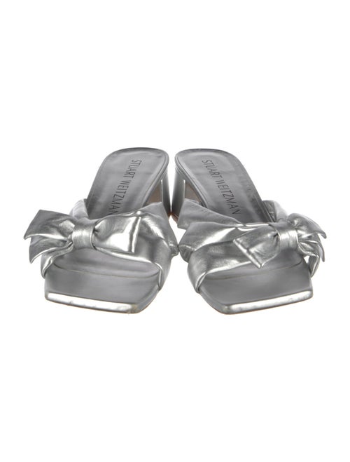 Stuart Weitzman Leather Printed Slides