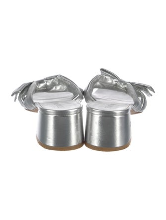 Stuart Weitzman Leather Printed Slides