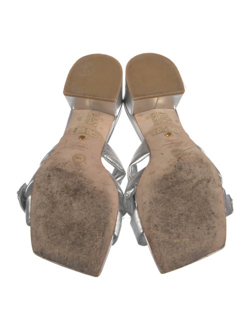 Stuart Weitzman Leather Printed Slides