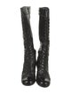 Stuart Weitzman Patent Leather Lace-Up Boots