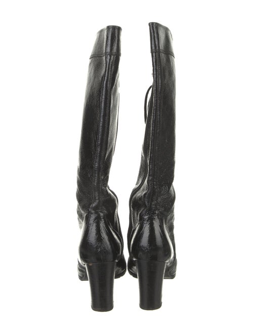 Stuart Weitzman Patent Leather Lace-Up Boots