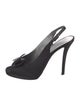 Stuart Weitzman Satin Bow Accents Slingback Sandals